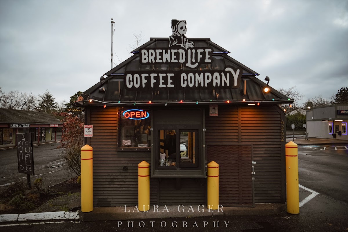 Brewed Life Coffee Co drive-thru coffee stand in Parkrose, Portland